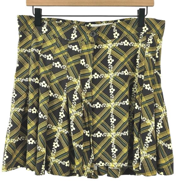 Urban Outfitters Dresses & Skirts - Urban Outfitters Plaid Floral Pleated Mini Skirt Retro Cottagecore M